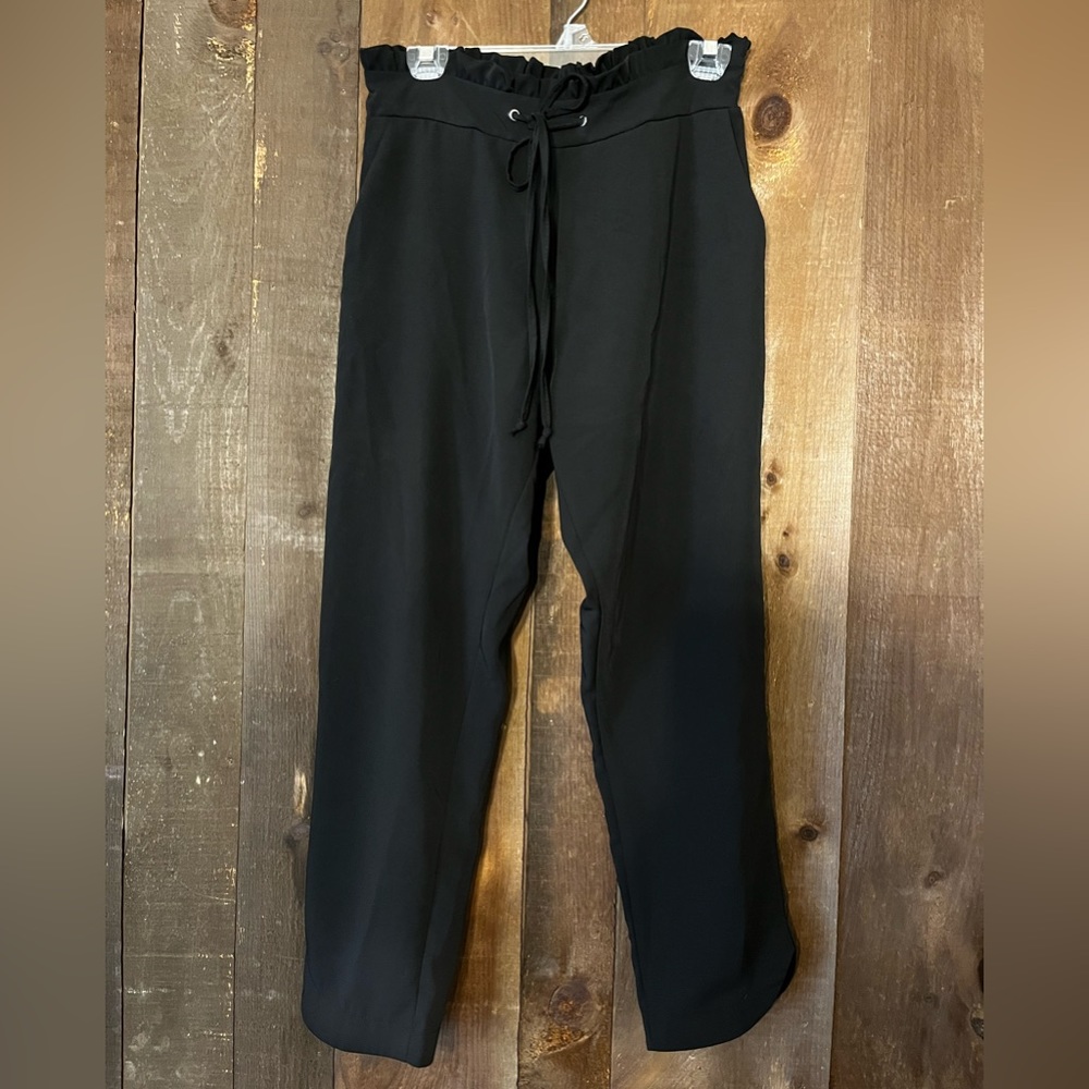 Women’s Black Dress Pant - with ruffle detail on waist